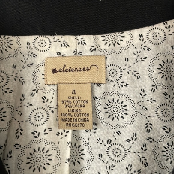 Elevenses from Anthropologie Suit Jacket 3/4 Sleeve Cropped Sleeve - Picture 3 of 5